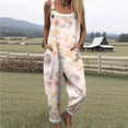 thumbnail image 2 of BODOAO Jumpsuits for Women Casual Square Neck Sleeveless Harem Overalls with Adjustable Straps and Pockets, Stretchy Loose Fit Summer One Piece Romper Outfit Purple 4XL, 2 of 6