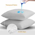 thumbnail image 4 of Throw Pillow Covers 26x26 Inch Set of 2, Pure Light Grey Waterproof Outdoor Pillow Covers, Simple Solid Color Decorative Cushion Pillowcases for Couch, Sofa, Bed, Garden, Patio, 4 of 9