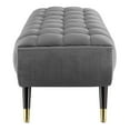 thumbnail image 5 of Pemberly Row 17.5" x 60" Modern Performance Velvet Tufted Bench in Gray, 5 of 7