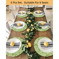 thumbnail image 4 of 13 Inch Round Placemats Set of 6, Vintage Green Non Slip Heat Insulation PP Table Mats, Retro Botanical Abstract Art Washable Place Mats for Kitchen Dining Party Table Decor, 4 of 7