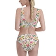 thumbnail image 3 of Haiem Bunny Floral Women's High Waisted Bikini Set Two Piece Bathing Suits High Cut Bikini Cut Out Swimsuits Scoop Neck Swimsuit-X-Large, 3 of 8