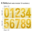 thumbnail image 2 of Uxcell 4 inch Reflective Mailbox Numbers for Houses/Outside Sticker Decal, Gold Tone 6 Sets, 2 of 5