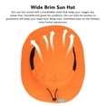 thumbnail image 3 of Fishing Hat, Orange Drawstring Closure Wide Brim Sun Hat  For Camping, 3 of 8