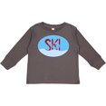 thumbnail image 3 of Inktastic Ski Red Skis and Snow in an Oval Boys or Girls Long Sleeve Toddler T-Shirt, 3 of 5