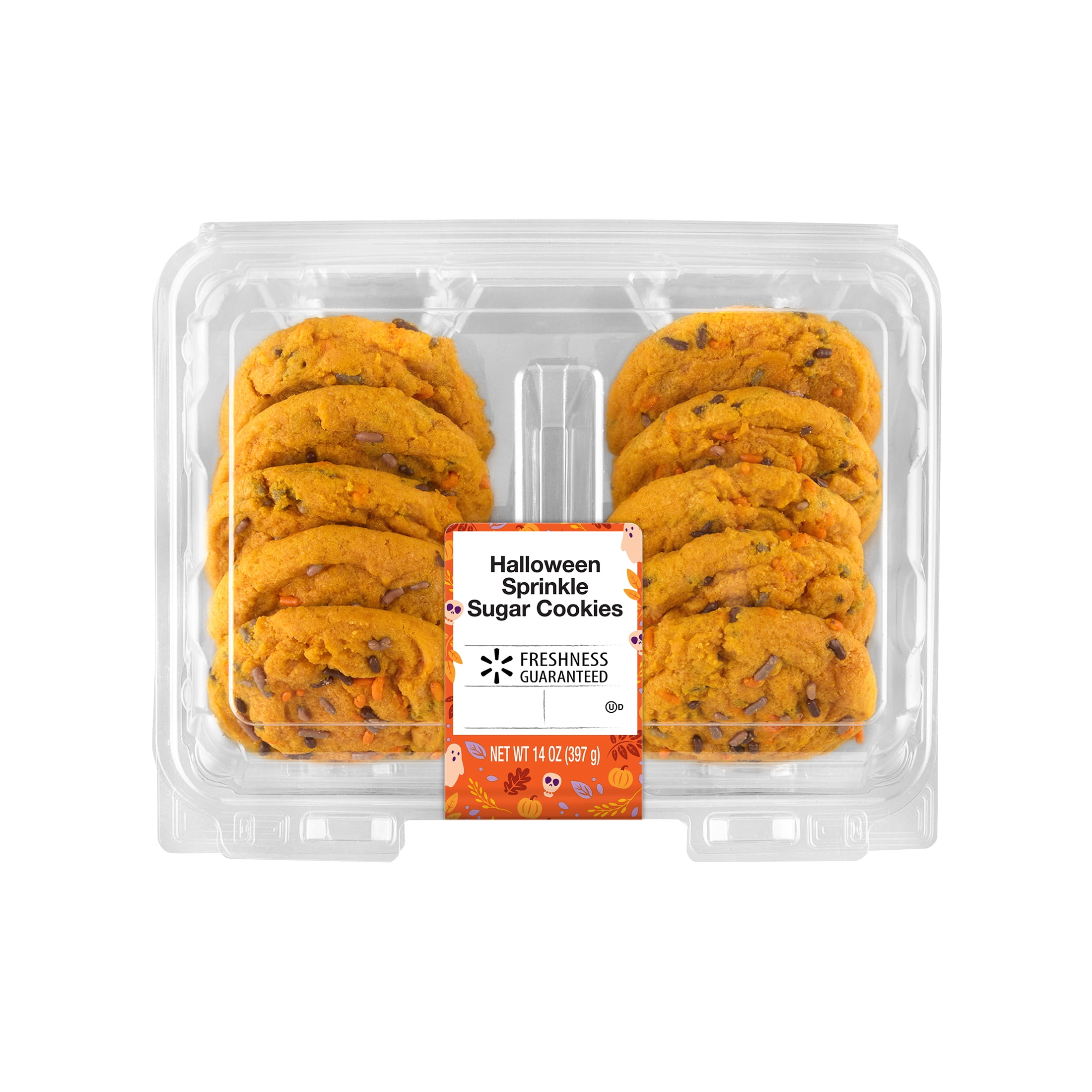 Freshness Guaranteed Halloween Sprinkle Sugar Cookies, 14 oz, 10 Count