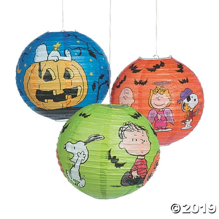 Peanuts Hanging Paper Lanterns Halloween Decorations Walmart Com