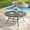 Gray, variant on VOXBIN 50" Outdoor Round Patio Dining Table with Umbrella Hole, All-Weather Metal for Garden Black