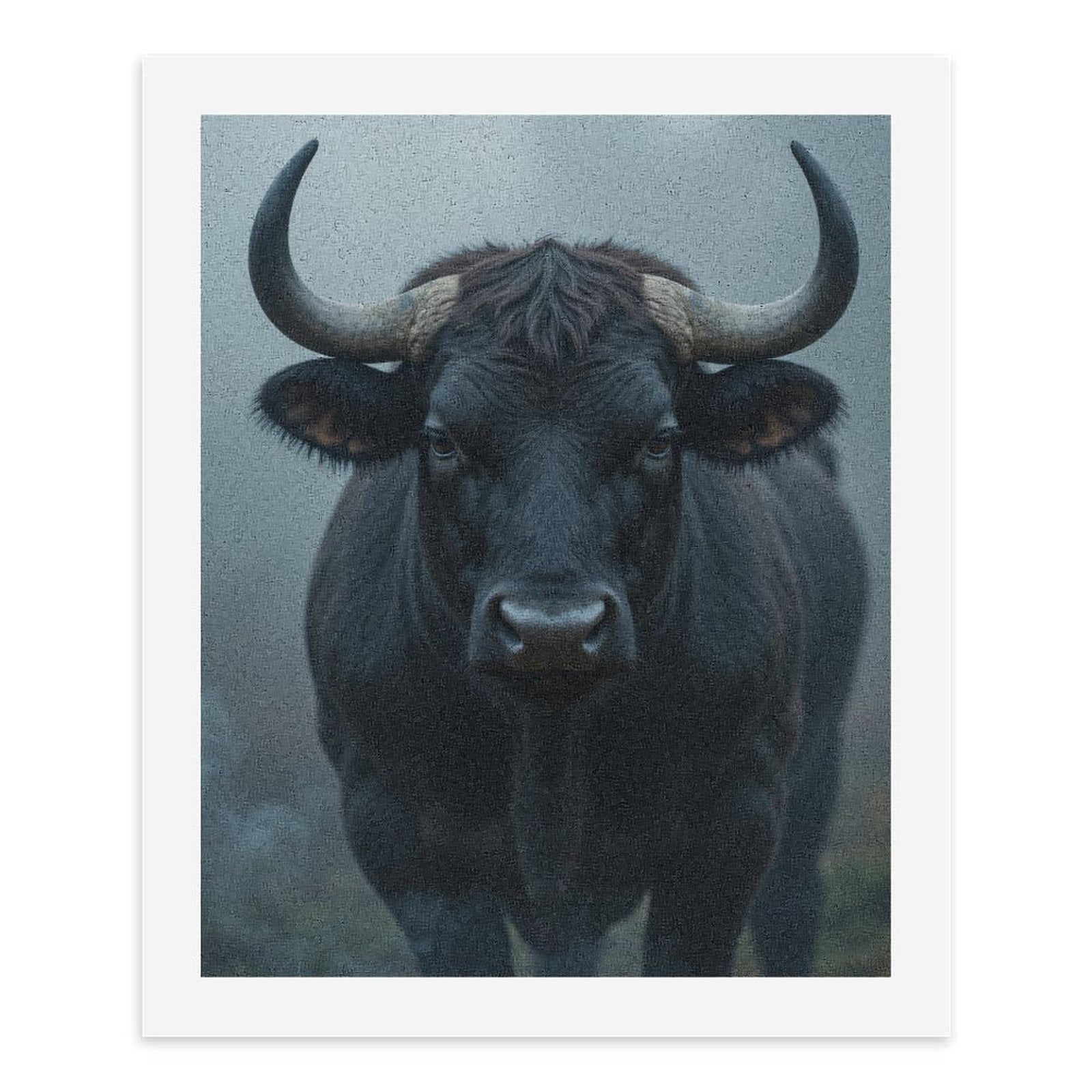 Paint by Numbers Kit for Adults, Majestic Bull In Misty Landscape Paint by Numbers, Easy Paint by Numbers Kit for Adults Beginner, DIY Adult Paint by Number Kits on Canvas, 12x16in Home Decor