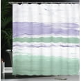 thumbnail image 3 of Ambesonne Grunge Shower Curtain, Abstract Brush Stroke Print, 69"Wx70"L, Lavender and Reseda Green, 3 of 4