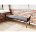 thumbnail image 4 of Pemberly Row Waiting Reception 3 Seat Bench Wood Frame in Gray, 4 of 5