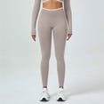 thumbnail image 2 of Audhol Yoga Leggings for Women High Waisted Leggings for Women Soft Gym Athletic Pants Workout Leggings for Women 4 Way Stretch Gym Leggings for Women Beige M, 2 of 4