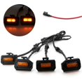 thumbnail image 2 of 4 PCS Front Grille LED Grille Lights With add a Fuse Replacement for Tacoma TRD PRO 2020-2021 Black Shell Amber Yellow Light/Black Shell white Light, 2 of 5