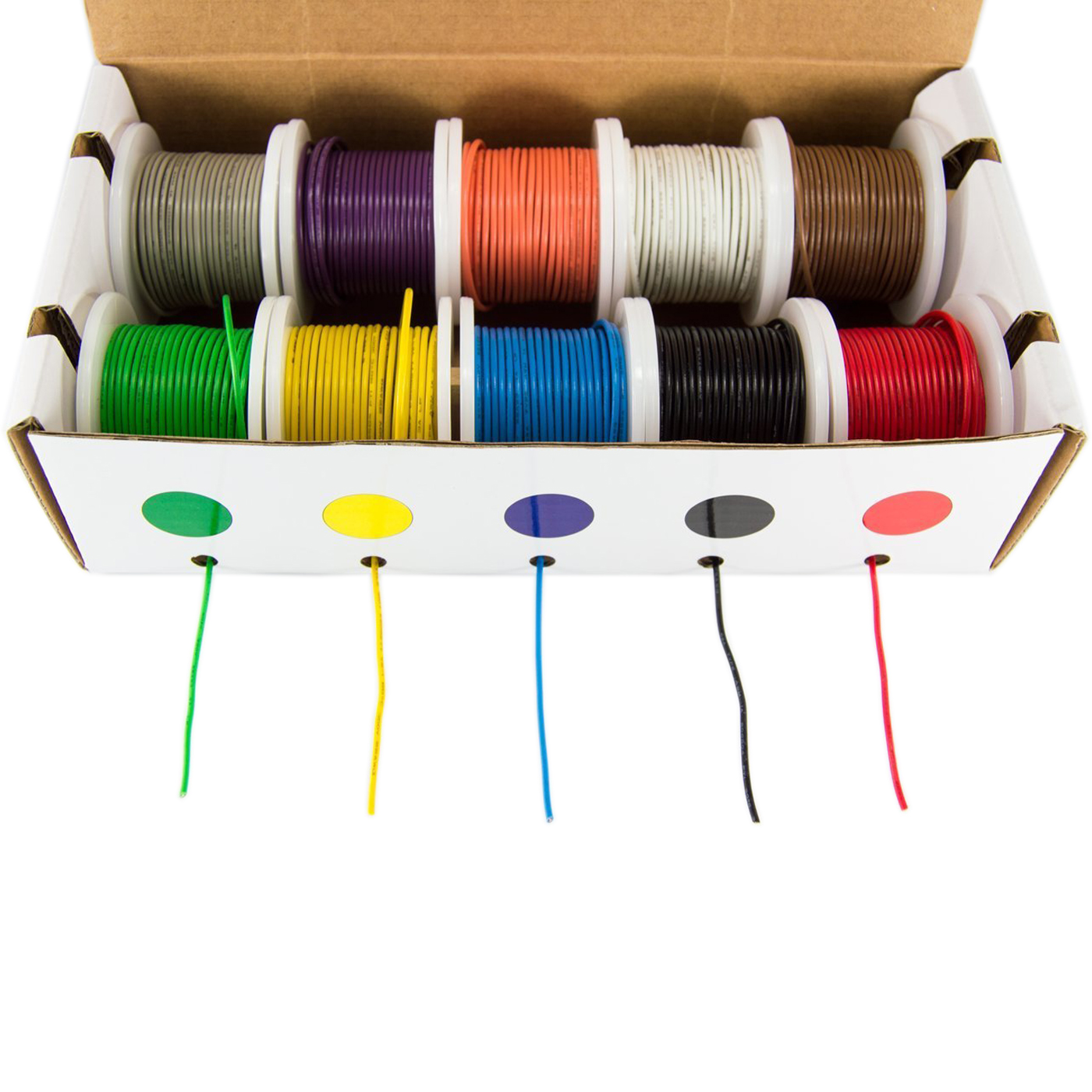 HookUp Wire Kit Stranded Wire, 22 Gauge (Ten 25 Foot Spools