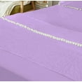 thumbnail image 7 of DNG Creations 4 Piece Pom Pom Sheet Set 100% Egyptian Cotton, White Pom-Pom Fringe Solid Pattern 12 Inch Deep Pocket ( Solid Lilac - Queen ), 7 of 7