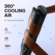 Wavytalk 1.25 inch Airflow Styler Curling Iron, 360° Cool Air Lock in Style for Lasting Curls, Dual voltage, Black
