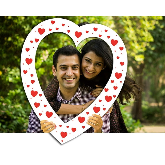 LEMONSODA Heart-Shaped Valentine's Day Party Frame Photo Prop, 35 X 30 inches