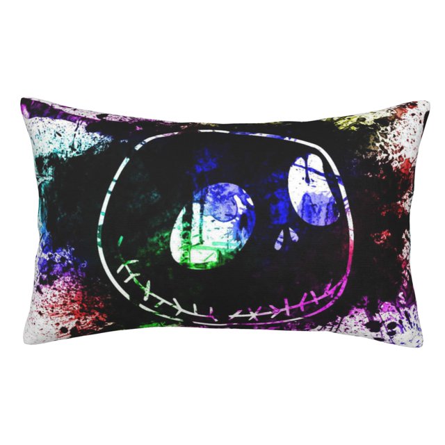 Anime Pesadilla El Antes De Navidad Sally Jack Skellington 24 Funda de almohada con bonito personaje de Dibujos animados para decorar la sala de estar, el sofá y el dormitorio, 40 x 60 cm