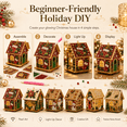 thumbnail image 4 of 3D Christmas House Diamond Painting Kits for Adults, Light Up Wooden Pearl Art DIY Craft Set, Holiday Ornament Making Kit with Sparkling Gems, Christmas Home Decor Gift, 4 of 6