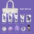 Bath Gift Set for Women 11 Pcs Lavender Body Spa Basket, Holiday