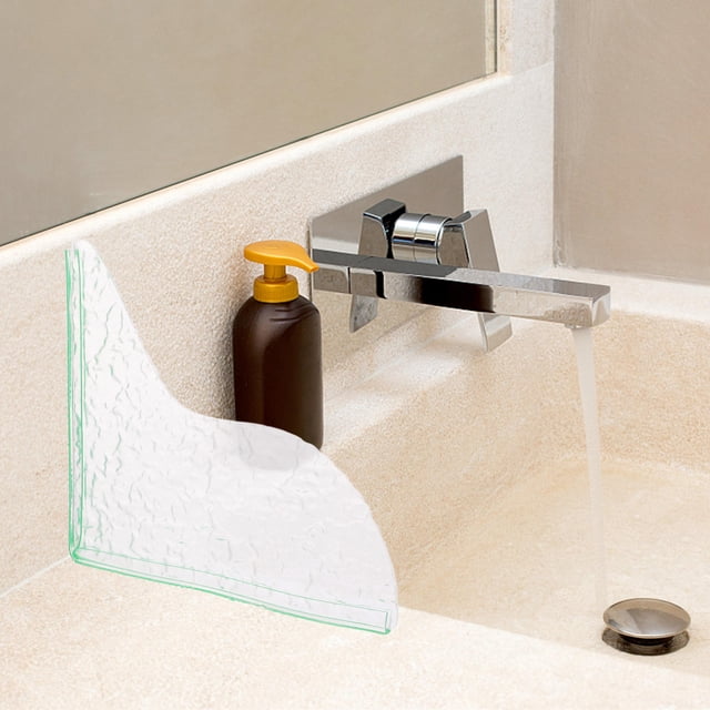 HONMEET 2Pcs Splash Guards for Showers Acrylic Ripple Pattern Waterproof Bath Tub Protection Home Users