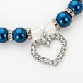 thumbnail image 3 of Heart Shape Cat and Dog Jewelry Pearl Necklace Diamond-studded Pet Accessories Collar Necklaces Pet Collar Pendants WHITE L, 3 of 8