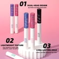 thumbnail image 3 of 2-in-1 Glitter & Matte Colored Mascara,Dual End Long Lasting Curling Mascara,Waterproof Volumizing Lash Defining Makeup for Party Festival Daily Use(Blue 10g), 3 of 4
