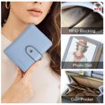 thumbnail image 4 of Contact's Small Wallet for Women Genuine Leather Bifold Purse RFID Blocking Card Holder Kiss Lock  (Blue), 4 of 8
