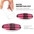 thumbnail image 5 of Round Ceramic Car Coasters 2 Pack Absorptive Clean Cork Bottom For Anti-Slip Use On Most Cars Hotpink Buffalo Plaid Check Tartan Scotland_1, 5 of 8