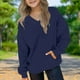 thumbnail image 1 of Blusas y camisas de manga larga con cuello redondo para niños y niñas, sudaderas casuales de manga larga, lindas sudaderas de gran tamaño con bolsillo de polar, chaquetas para niñas, 1 of 8