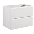 thumbnail image 2 of White color wall mount bathroom vanity without basin pre - assembled 20% more storage double drawers, 2 of 3
