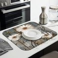 thumbnail image 3 of Microfibre Drying Mat for Kitchen Daisy Flower Watercolor Dish Drying Drainer Mat Absorbent Drying Mat Washing Up for Glass, Plate & Cup 16inch X 18inch, 3 of 6