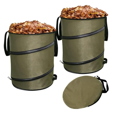 Collapsible Garden Bag for Yard Waste, 30 Gallon Reusable Container for Lawn Care and Gardening