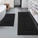 thumbnail image 1 of Juego de 2 alfombras de baño SHACOS, supersuaves, negras, 1 of 9