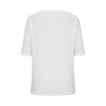 thumbnail image 6 of Penkiiy Womens V Neck Cropped T Shirts Casual Summer Crop Tops Half Sleeve Solid Color Crop Baisc Tees 3XL White, 6 of 6
