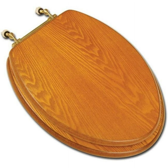 Comfort Seats C3B2E117BR Elongated Decorative Wood Toilet Seat