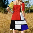thumbnail image 3 of Mondrian Robe d'Été Vêtements pour Femmes Robe de Soirée de Luxe pour Femme, 3 of 4