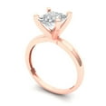 thumbnail image 2 of 1.5 ctw Solitaire Anniversary Ring for Women | Princess Cut Moissanite | Hyperallergenic Solid 14K Rose Gold, 2 of 5