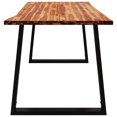 thumbnail image 3 of vidaXL Dining Table with Live Edge 160x80x75 cm Solid Wood Acacia, 3 of 5