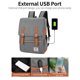 thumbnail image 5 of Mochila para computadora de gran capacidad Bolsa de negocios de moda Juego de bolsa de viaje de ocio al aire libre con puerto USB externo Rojo vino Eccomum Mochila, 5 of 6