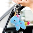 thumbnail image 3 of Llavero de peluche de unicornio, lindo llavero de peluche, adornos para mochila, dijes de animales de dibujos animados, colgante para llaves de coche, mochila y bolso, 3 of 8