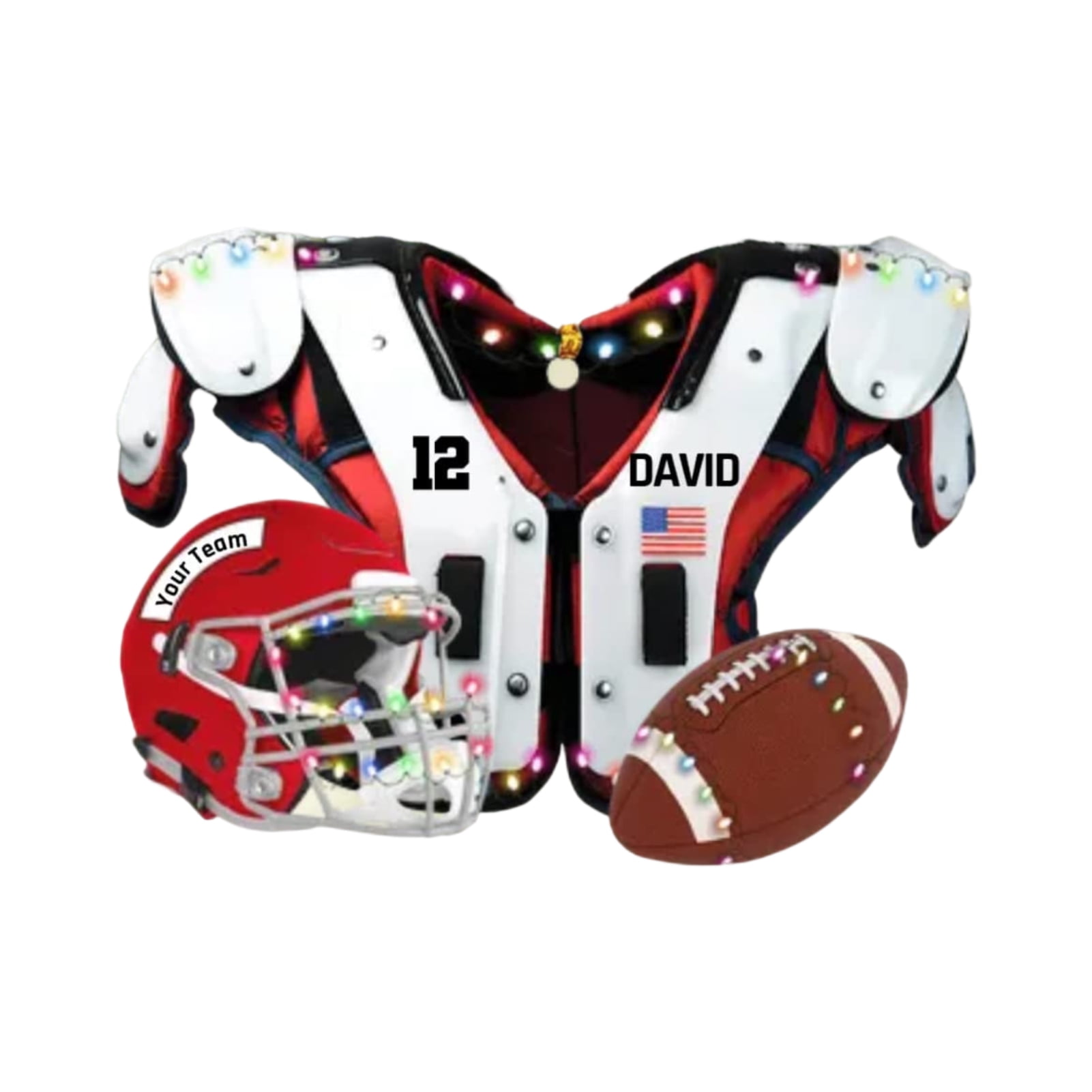 Mightlink Car Soccer Ornament Flat Shape with Helmet Realistic Unique