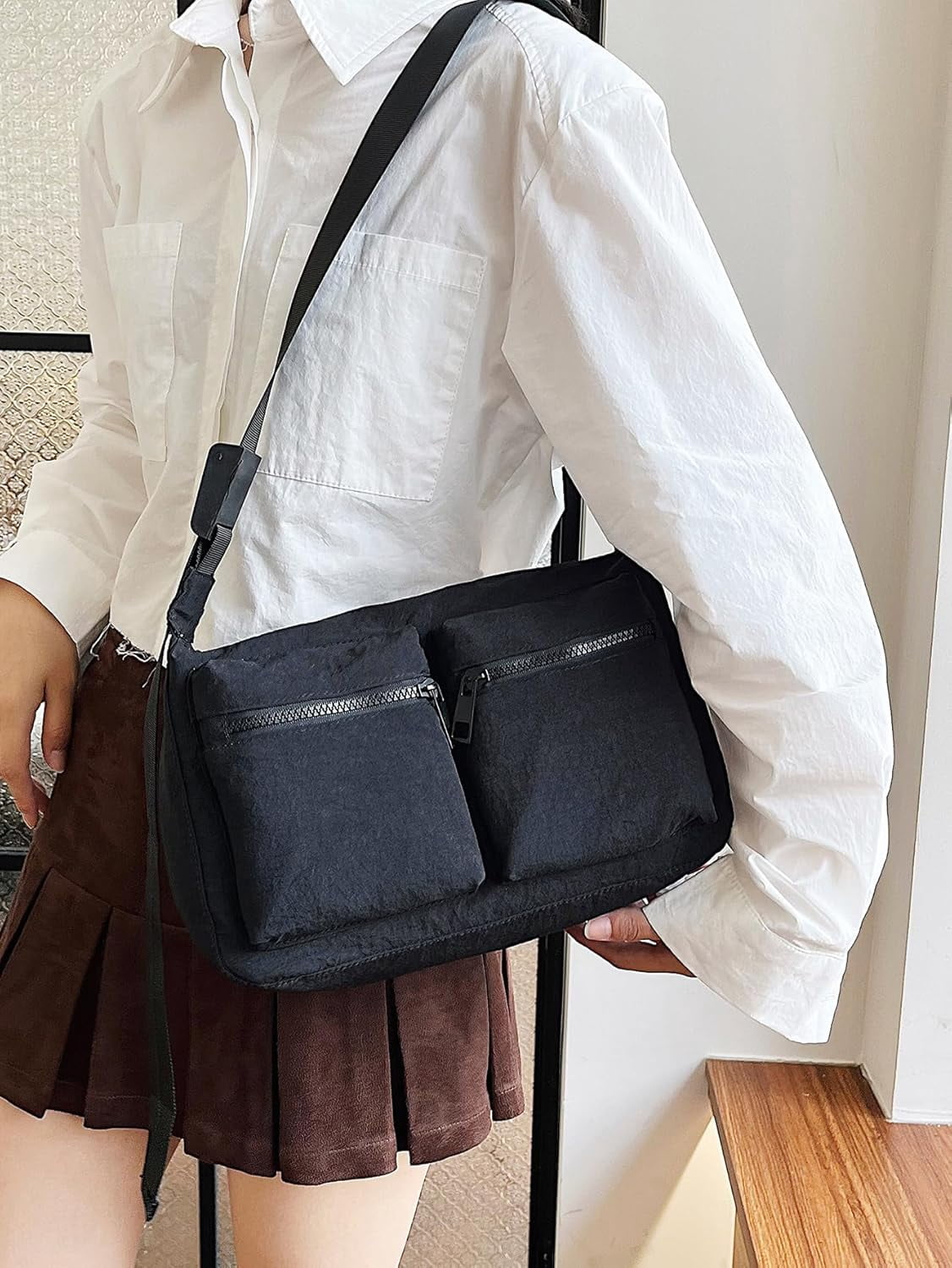 Crossbody Bags for Women Casual Cross Body Purse with Multiple Pockets For Work Travel Workout