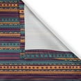 thumbnail image 4 of Ambesonne Striped Grommet Curtain Single Panel, Retro Aztec Art, 50"x60", Teal Plum and Orange, 4 of 5