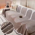 thumbnail image 4 of NAYOROOM Artistic Brown Sofa Cover，Couch Cover Protector Slipcover Sofa Towel Furniture Cover for Living Room（71"x 134" X-Large）, 4 of 16
