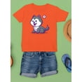 thumbnail image 3 of Cute Cartoon Husky Pup T-Shirt Juniors -Image by Shutterstock,  Small, 3 of 4