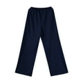 thumbnail image 5 of Mohiass Women's Wide Leg Sweatpants Straight Leg Lowrise Sweat Pants Drawstring Elastic Low Waist Pants with Pockets Navy 2XL, 5 of 8
