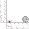 thumbnail image 3 of Gem Stone King 925 Sterling Silver and 10K Yellow Gold Red Ruby Solitaire Engagement Ring for Women (0.55 Cttw, Round 5MM, Gemstone July Birthstone, Size 7), 3 of 4