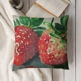 thumbnail image 3 of YINGXI Pillow Cover Fruit Decorative Throw Pillow Case Square Cushion Canvas for Women Men Red Green 18x18in, 3 of 5