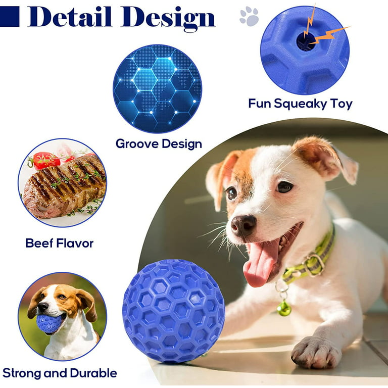 Dog Chew Toy Natural Rubber Puzzle Ball Dog Geometric Safety Toys