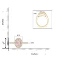 thumbnail image 4 of ANGARA Natural Classic Oval 1.65 ct Morganite Halo Ring with Diamond Accents in 14K Yellow Gold for Women | Birthday, Anniversary, Jewelry Gift for Women | Natural Morganite Ring, 4 of 11